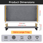 Segbeauty 12X6 Bathroom Counter Tray, Quick Dry Water Absorbing Stone Drying Tray With Handle, Fast Drying Diatomaceous Bathroom