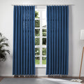 TWOPAGES Extra Long Double Layer Pinch Pleated Curtain for Living Room, Linen Room Darkening Light Filtering Lined Curtain Windo