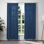 TWOPAGES Extra Long Double Layer Pinch Pleated Curtain for Living Room, Linen Room Darkening Light Filtering Lined Curtain Windo