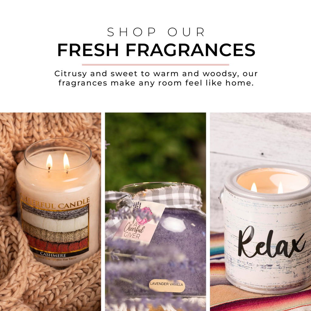 A Cheerful Giver - Sage & Citrus Scented Glass Jar Candle (24 Oz) With Lid & True To Life Fragrance Made In Usa