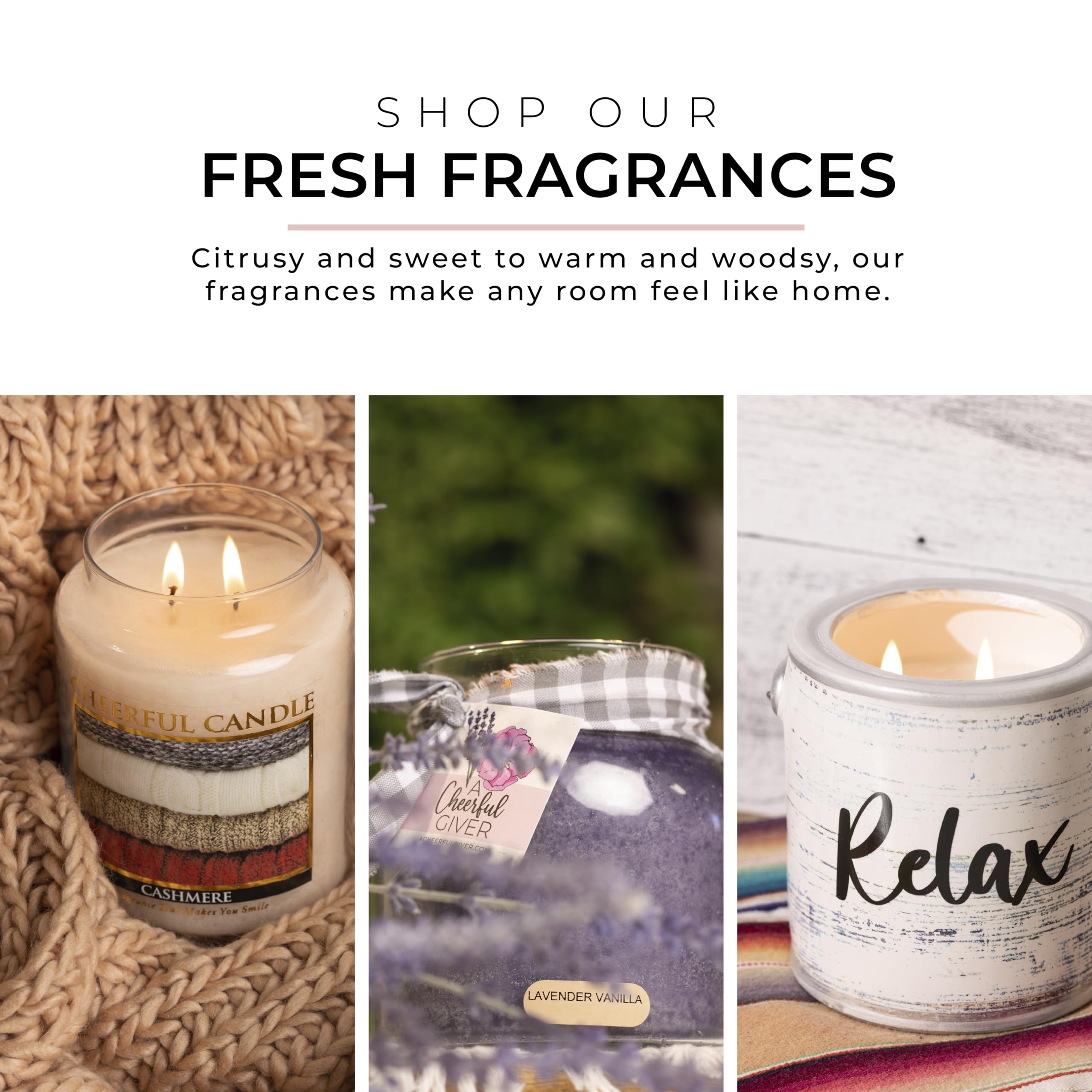 A Cheerful Giver - Sage & Citrus Scented Glass Jar Candle (24 Oz) With Lid & True To Life Fragrance Made In Usa