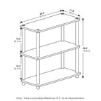 Furinno Turn-N-Tube Display Rack, 3-Tier Single, French Oak Grey/ Black