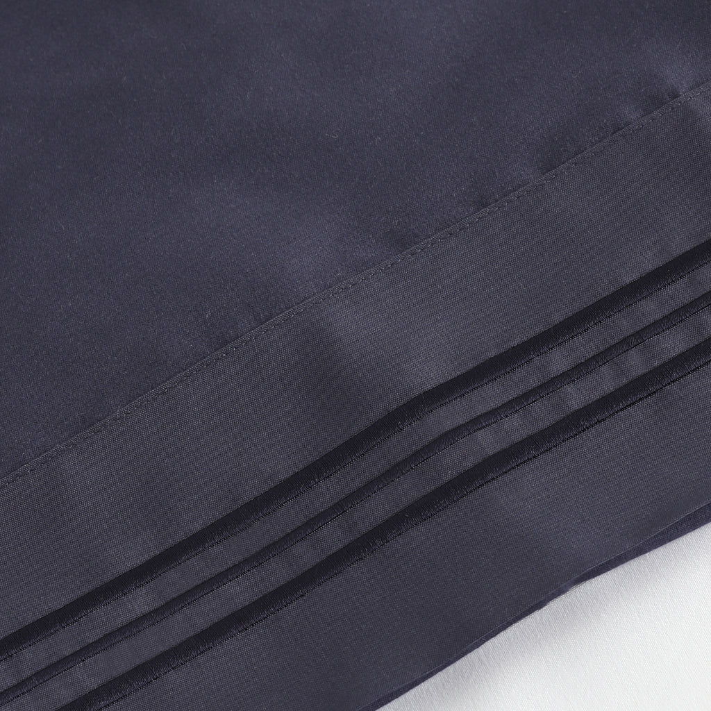 Furinno Angeland Vienne (3 Piece) Microfiber Bed Sheet And Pillowcase Set, Twin, Navy Blue