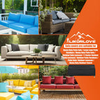 Likorlove 100% Waterproof Outdoor Sofa Cover, 88'' Wx 33'' Dx 31.8'' H Patio Furniture Covers Waterproof, Windproof 2-Seater Sof