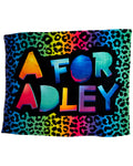 A For Adley Merch, Super Colorful And Super Big Comfy Cozy Blanket With Giant Adley Signature Logo (Cheetah)