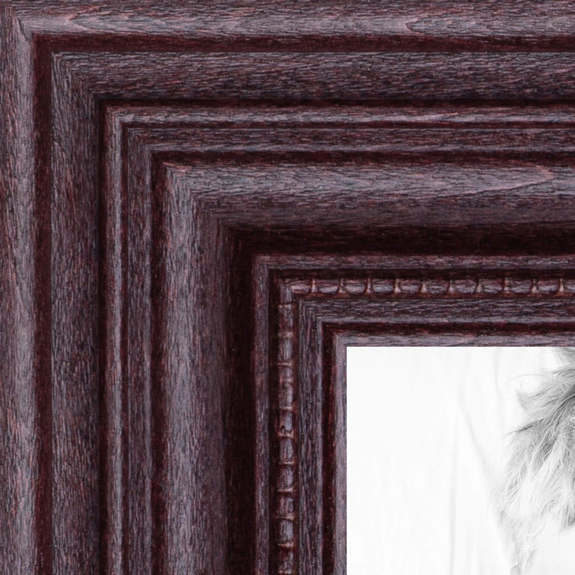ArtToFrames 12x19 inch Dark Cherry Stain Wood Picture Frame, 2WOM0066-81375-YCHY-12x19