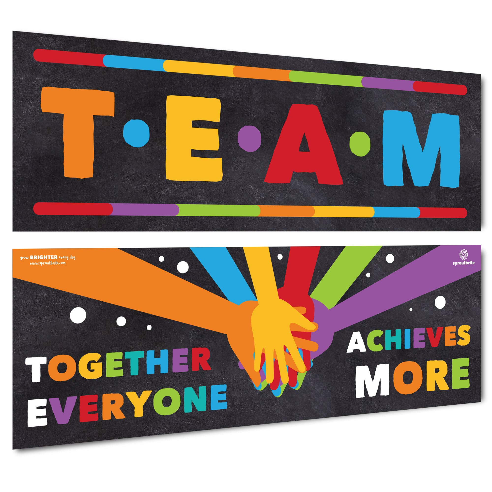 Sproutbrite Classroom Decorations - Banner Posters For Teachers - Team Bulletin Board And Wall Decor For Pre School, Elementary