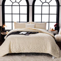 Cottebed Sherpa Fluffy Comforter Sets King Size Bed, Boho Tufted Cal King Bedding Down Comforter, Lightweight Super Soft Reversi