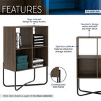Techni Mobili 2-Tier Bookshelf, Cube Storage For Living Room Or Home Office, Open Back Shelves For Display Or Storage, Walnut