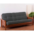 Blazing Needles Renewal 7' Twill Futon Mattress, Queen, Steel Grey