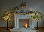 Hairui Lighted Eucalyptus Tree Plug In 4Ft 160 Warm White Led Artificial Greenery Tree With Lights For Wedding Halloween Christm