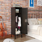 Miiiko Metal Storage Locker Cabinet With 1 Door, 18“ Deep Lockers With Hanging Hooks, Clothes Locker For School, Bedroom, Home Office, Gym And Changing Room