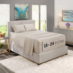 Nestl Extra Deep Pocket Sheets - Fits Mattress 18-24 Inches Deep, Extra Deep Pocket King Size Sheets Sets, 4 Piece King Size Sheets, King Sheets Deep Pocket, Linen Sheets