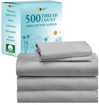 California Design Den Luxury Adjustable Split King Bedsheets Set, Soft 100% Cotton 500 Thread Count, Includes Twin-Xl Fitted She