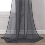 Donren Dark Grey Window Scarf For Outdoor Decoration - Add Luxury Beautiful Elegant Effect To Curtain Panels (1 Panel, 52 X 216