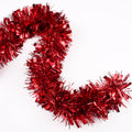 LZZYWYDTT 33FT Christmas Tinsel Garland,Red Shiny Metallic Foil Decorations for Parade Floats, Halloween, Christmas Tree, New Ye