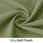 Homeideas 100% Blackout French Door Curtains, Privacy Door Curtains For Door Window, 30 X 68 Inch Room Darkening Curtains, Thermal Insulated Door Window Shades For Bedroom, (1 Panel, Sage Green)
