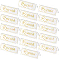 16 Pieces Reserved Sign Acrylic Clear Reserved Table Tent Signs Table Number Holders for Wedding Printed Seating Reservation Res
