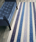 ORFA HOME Custom Length Hallway Runner Rug,Slip Resistant,Chain Blue, 26 Inch X 10 feet, Sold and Priced Per Foot