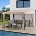 Sunjoy 10ft. x 12ft. Soft Top Gazebo with Curtain and Netting