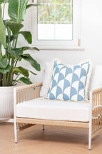 Hofdeco Premium Coastal Hampton Style Patio Indoor Outdoor Pillow Cover Only, 20'X20' Water Resistant For Backyard, Couch, Bab