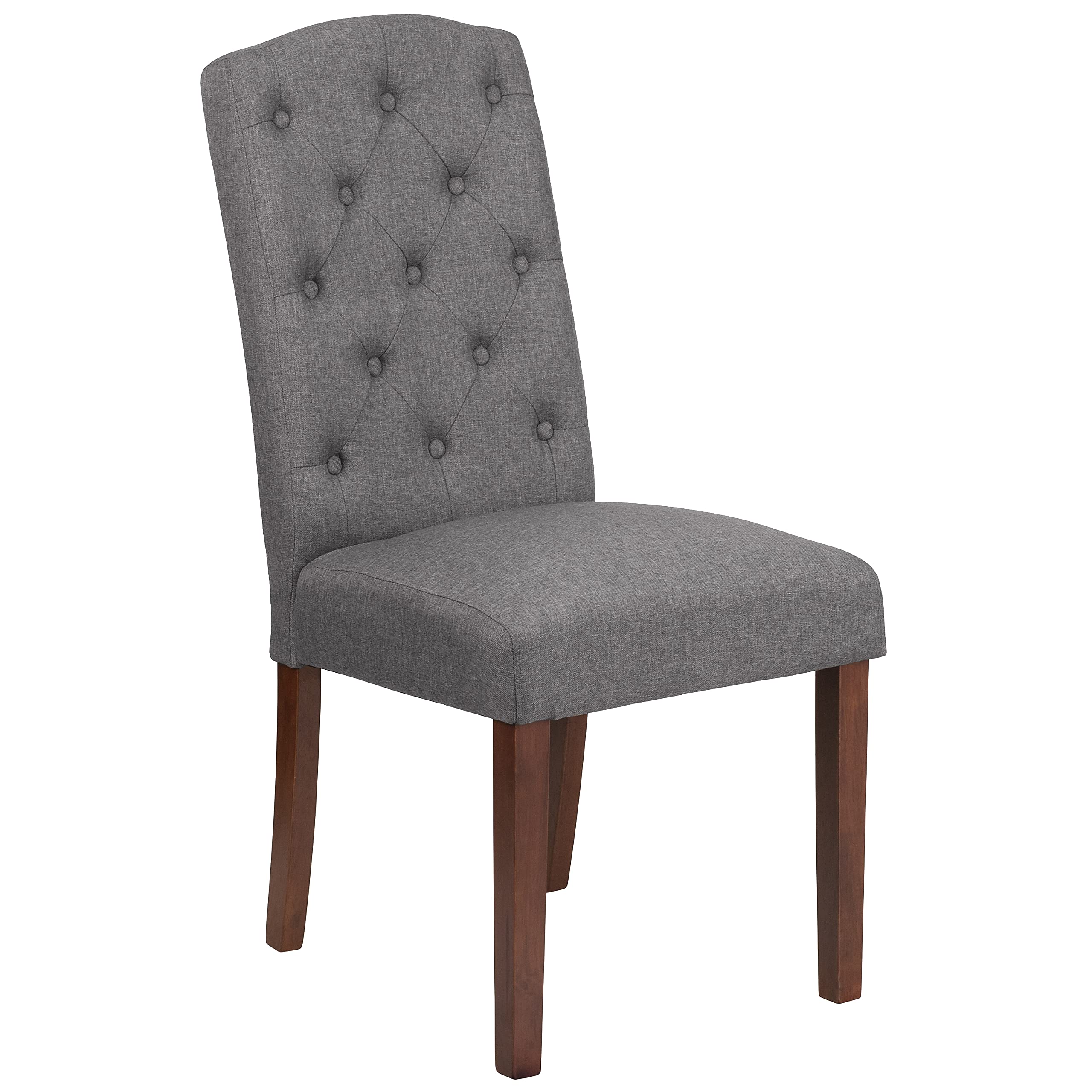 Flash Furniture HERCULES Grove Park Series Grey Fabric Tufted Parsons Chair
