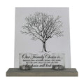 LifeSong Milestones Personalized Memorial Votive Candle Holder with 8x10 Acylic Sign in Remembrance Loss of Loved One with Woode