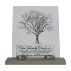 LifeSong Milestones Personalized Memorial Votive Candle Holder with 8x10 Acylic Sign in Remembrance Loss of Loved One with Woode