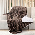 Mon Chateau New Premium Printed Ultra-Plush Textured Flannel Throw Blanket - Perfect For The Couch, Sofa, Or Queen Size Bed, 60'