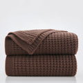 Douceur Brown Throw Blanket For Couch, Soft Chunky Cable Knit Throw Blanket, Classic Fisherman'S Rib Stitch Pattern Throw For Li