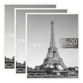 upsimples 16x20 Frame White 3 Pack, Poster Frames 16 x 20 for Horizontal or Vertical Wall Mounting, Scratch-Proof Wall Gallery P
