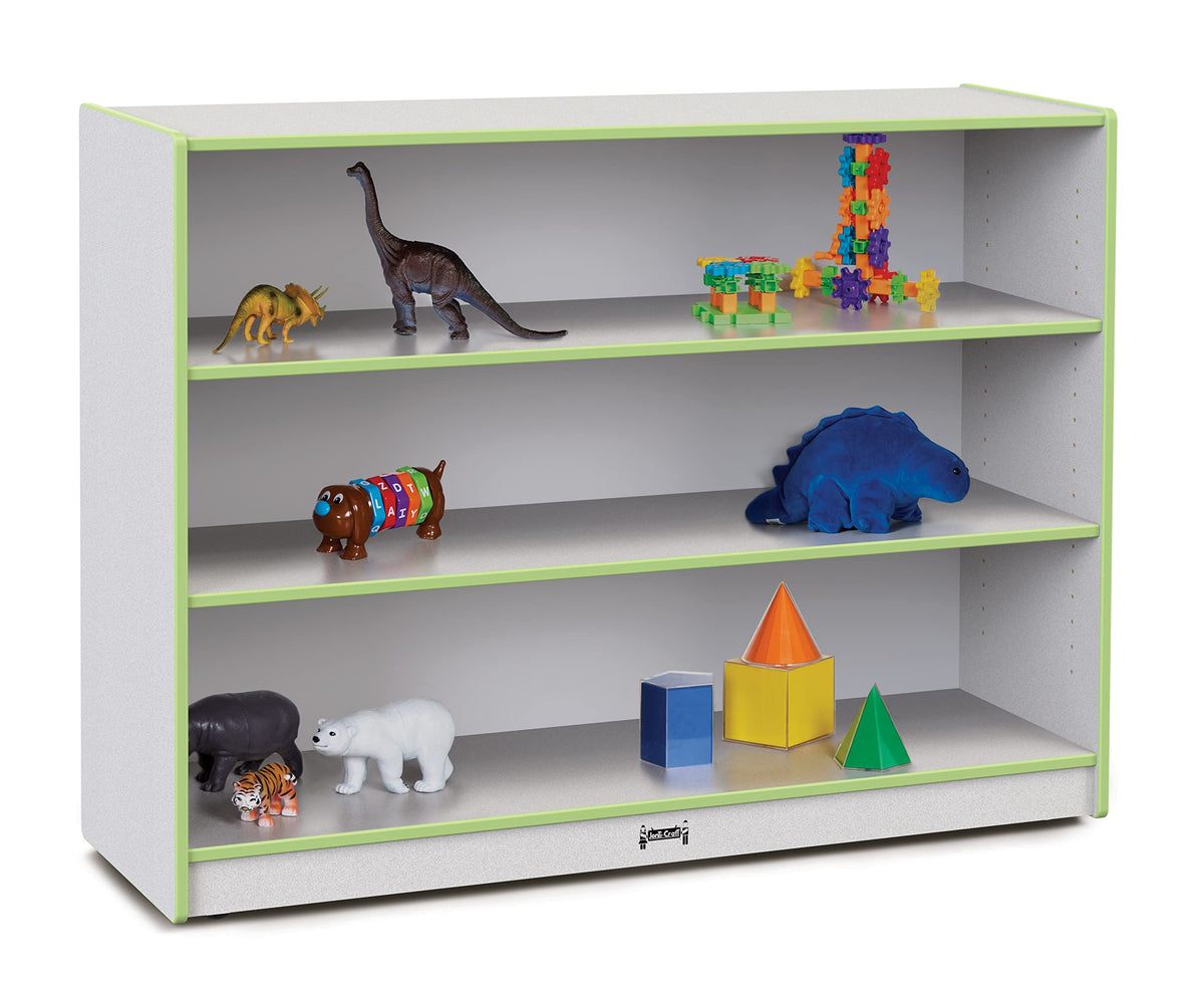 JontiCraft Rainbow Accents 26932JCWW130 SuperSized Adjustable Mobile StraightShelf  Key Lime Green