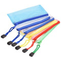 Yokive 6 Pack Mesh Zipper Bags, B8 Mesh File Pockets | Plastic Document Pouch, Great For Office Appliances Travel Storage(Multic