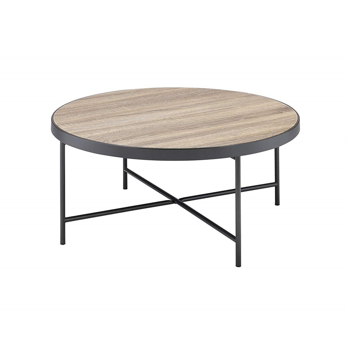 Ergode Coffee Table Weathered Gray Oak & Metal