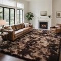 yongyangjuxin Fluffy Rug Shaggy Area Rug, Mottling Brown 10x14 Area Rugs for Bedroom, Super Soft Shaggy Rugs for Living Room Bed