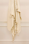 Rizzy Home | TH0587 | 50"X 60" White/Brown/Throw