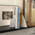 Fox Run Triangular 100% Natural Polished White Marble Bookends 4 X 3 X 6 Inches