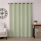 Eclipse Gabriella Grommet Top Curtains For Bedroom, Single Panel, 40'' X 84'', Sage