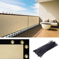 Royal Shade Custom Size 3  x 136  Beige Balcony Privacy Screen Apartment Above Railing Porch Patio Fence Windscreen Cover Nett