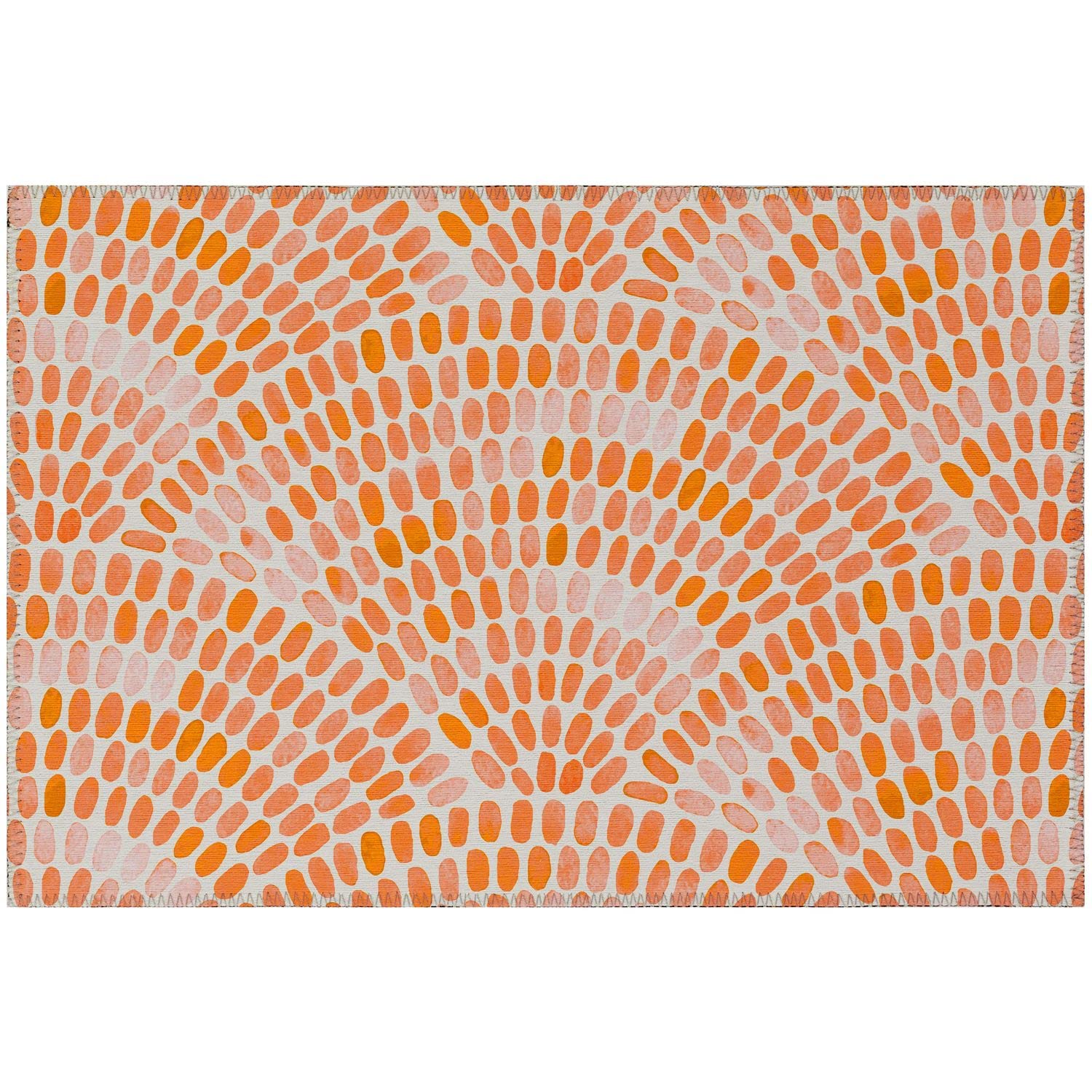 Seabreeze Sz7 Orange Coastal Rug Rectangle 8' X 10'