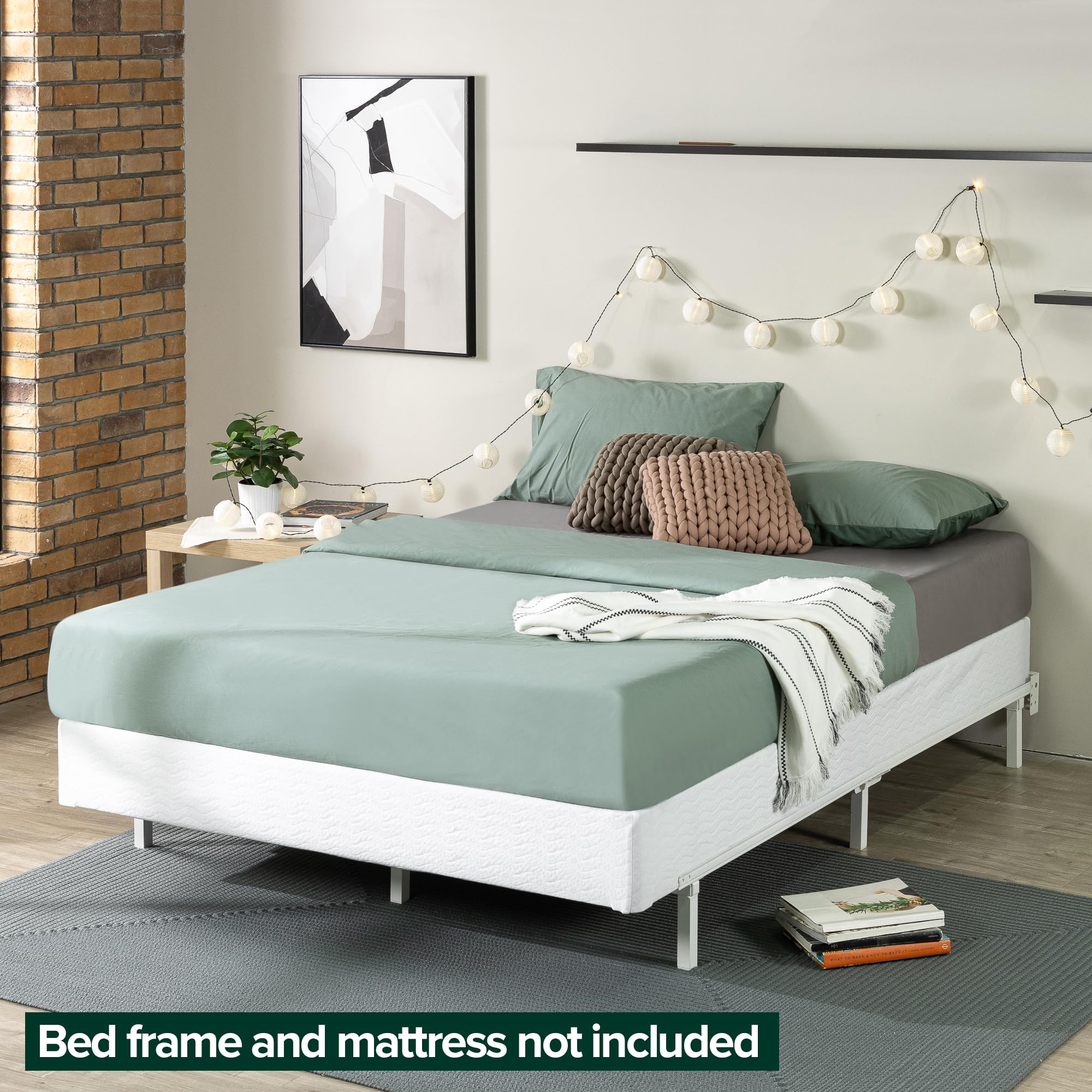 Zinus 7 Inch Metal Smart Box Spring With Quick Assembly, Mattress Foundation, Strong Metal Frame, Easy Assembly, Queen