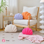 Lfsaaj Lavender Seashell Throw Pillows, Shell Shaped Throw Pillows, 13 Inch Soft Home Decorative Pillow Plush Cushion For Bed Co