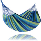 Suncreat Portable Tree Hammock, Double Hammocks 2 Person With Outer Bag, Blue Stripe
