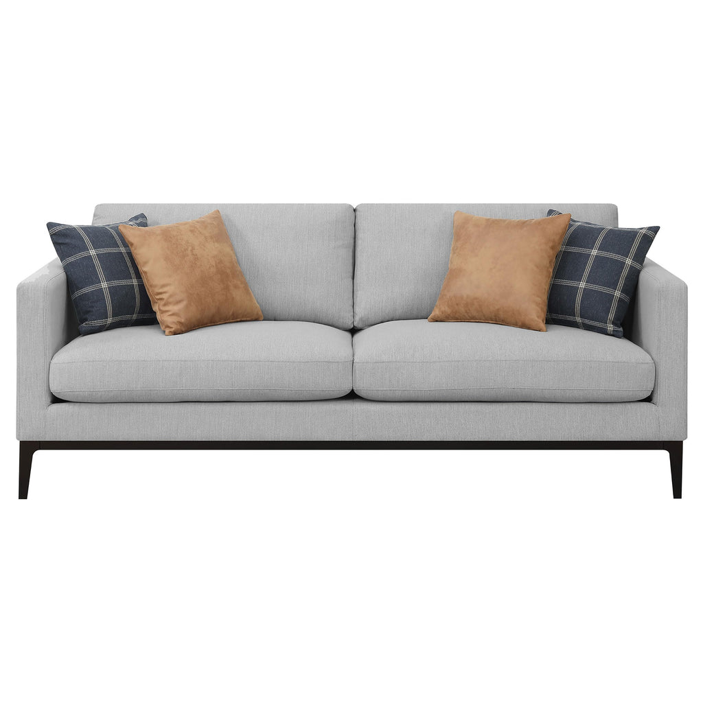 Coaster Home Furnishings Apperson Cushioned Back Sofa Light Grey