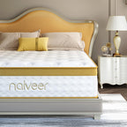 Naiveer Cooling Gel Queen Size Mattress 10 Inch Hybrid Queen Mattress in a Box with Pocketed Springs Memory Foam for Back Pain &