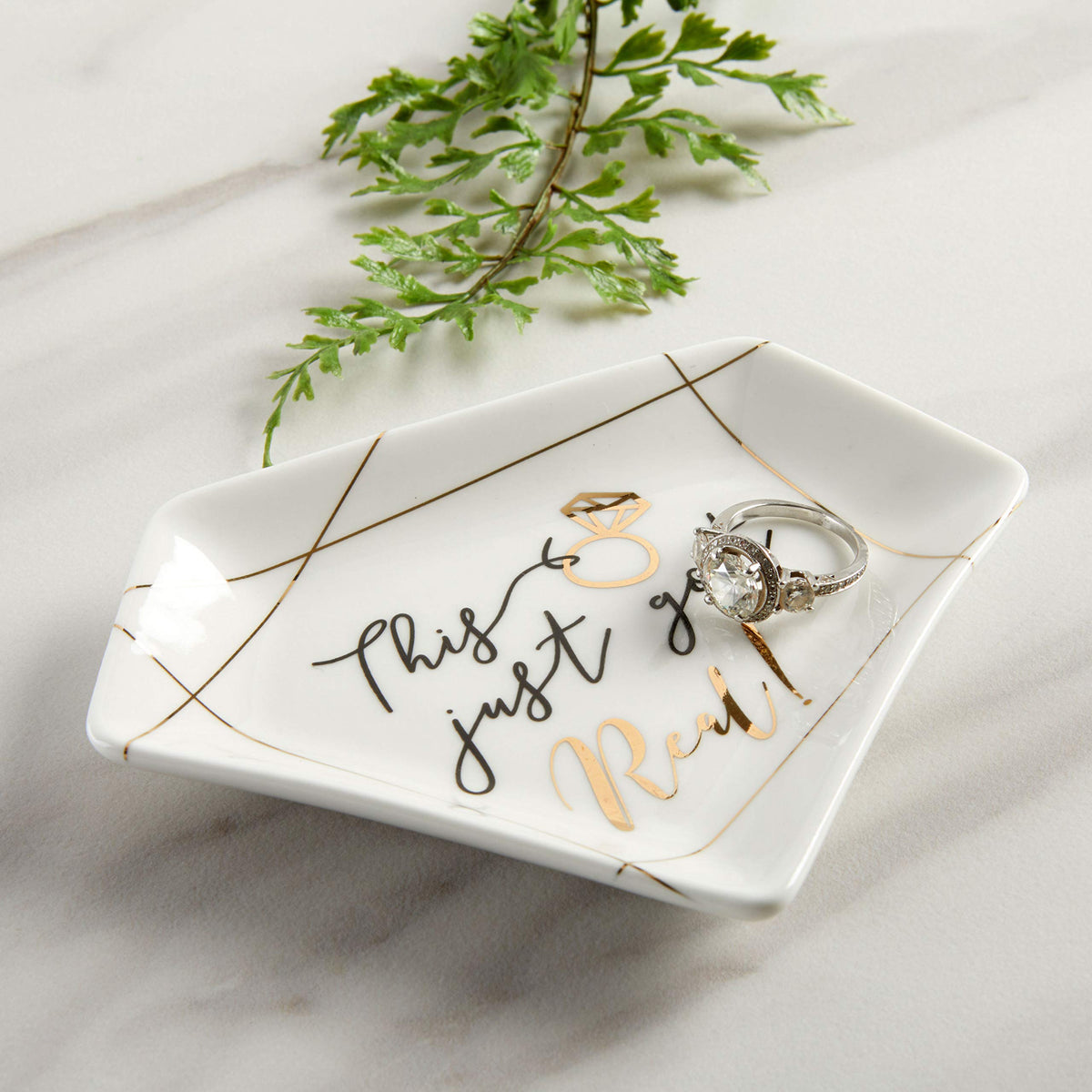 Kate Aspen Trinket Dish, One Size, White