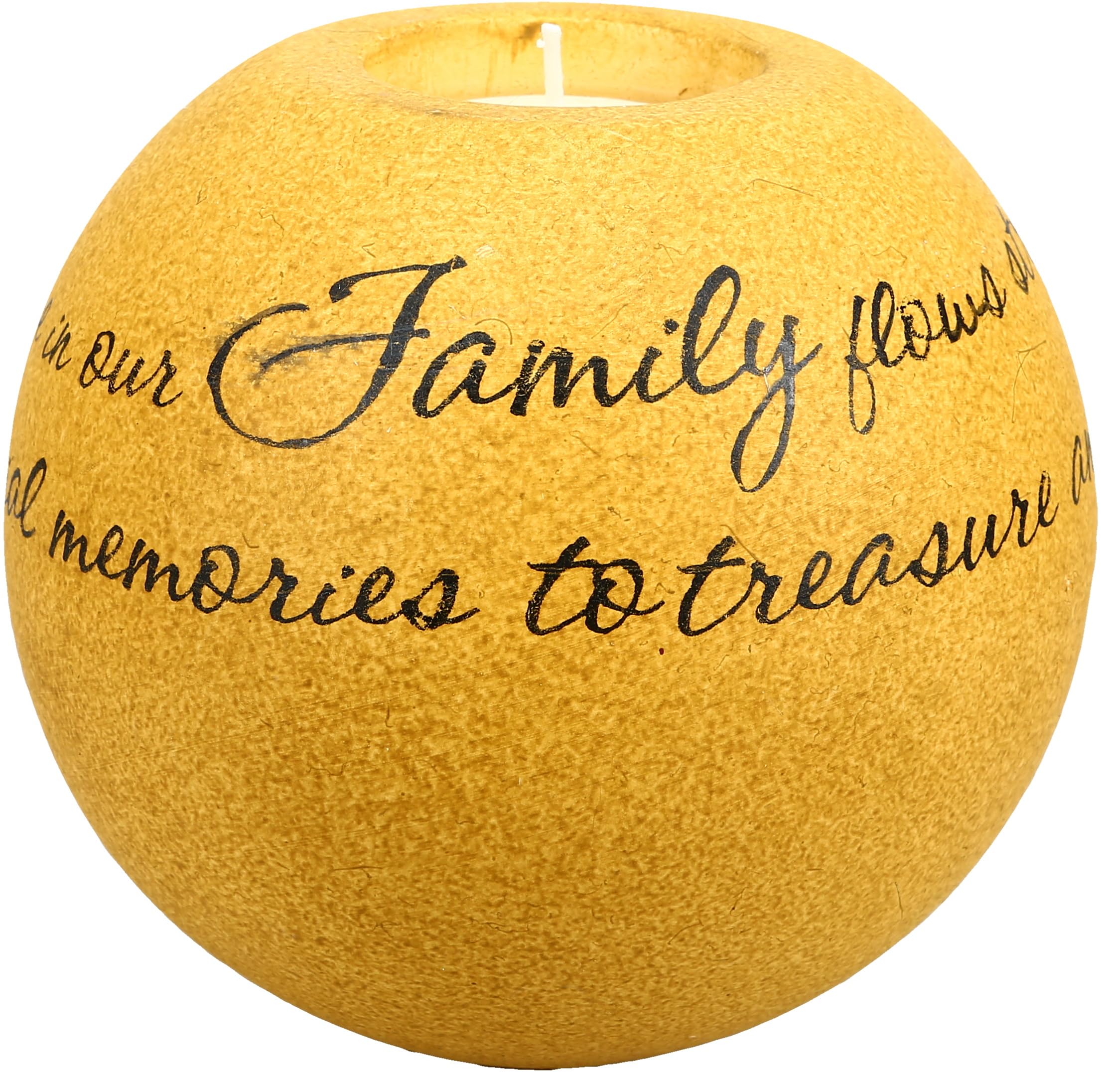 Pavilion Gift Company 5676 Comfort Candles 5-Inch Round Candle Holder, Family