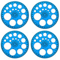 Zzhxsm 4Pcs 360 Degree Protractor And Circle Maker Office School Drafting Supply Transparent Dark Blue