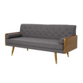 Christopher Knight Home GDFStudio Christopher Knight Home Aidan Mid Century Modern Tufted Fabric Sofa, Gray