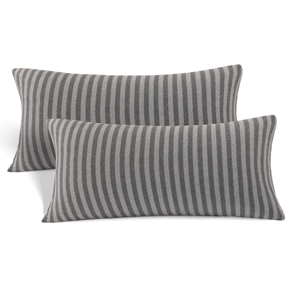 2-Pack Stretch Pillow Cases - Jersey Knit & Ultra Soft Envelope Closure Pillowcases T-Shirt Like Microfiber Blend - Suitable For